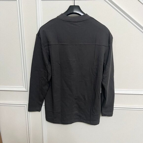 NWT AllSaints Mens Sweatshirt Gray Jumper Sweater Raven Crew Ramskull Top SZ L - Picture 4 of 8